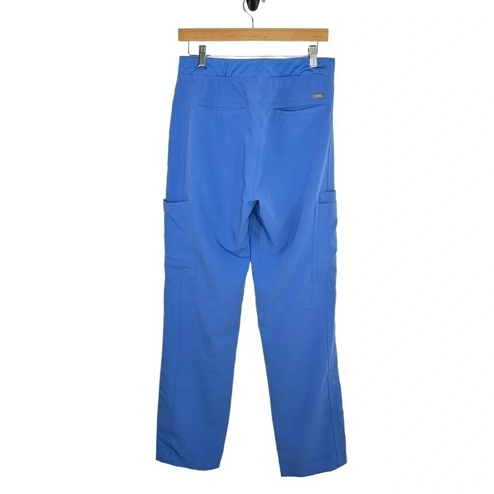 FIGS Men Axim Cargo Pants Sz Medium Blue Drawstring Technical Collection Scrubs